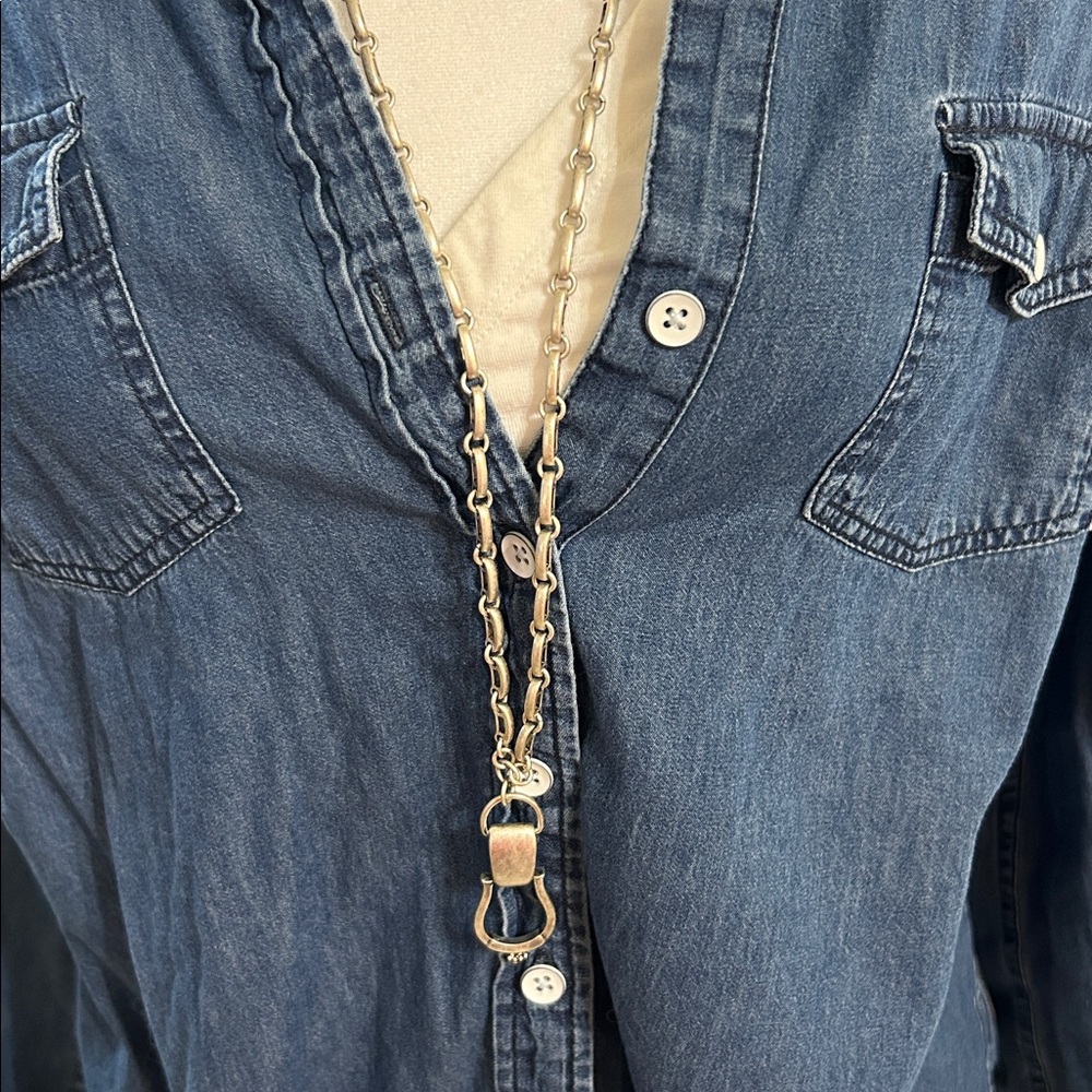 CAbi Silver Chain Necklace with Clasp new
